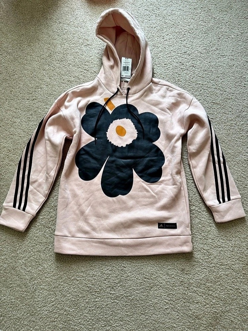 adidas x Marimekko W SPW M Hd Floral Hoodie Pink & Black XS